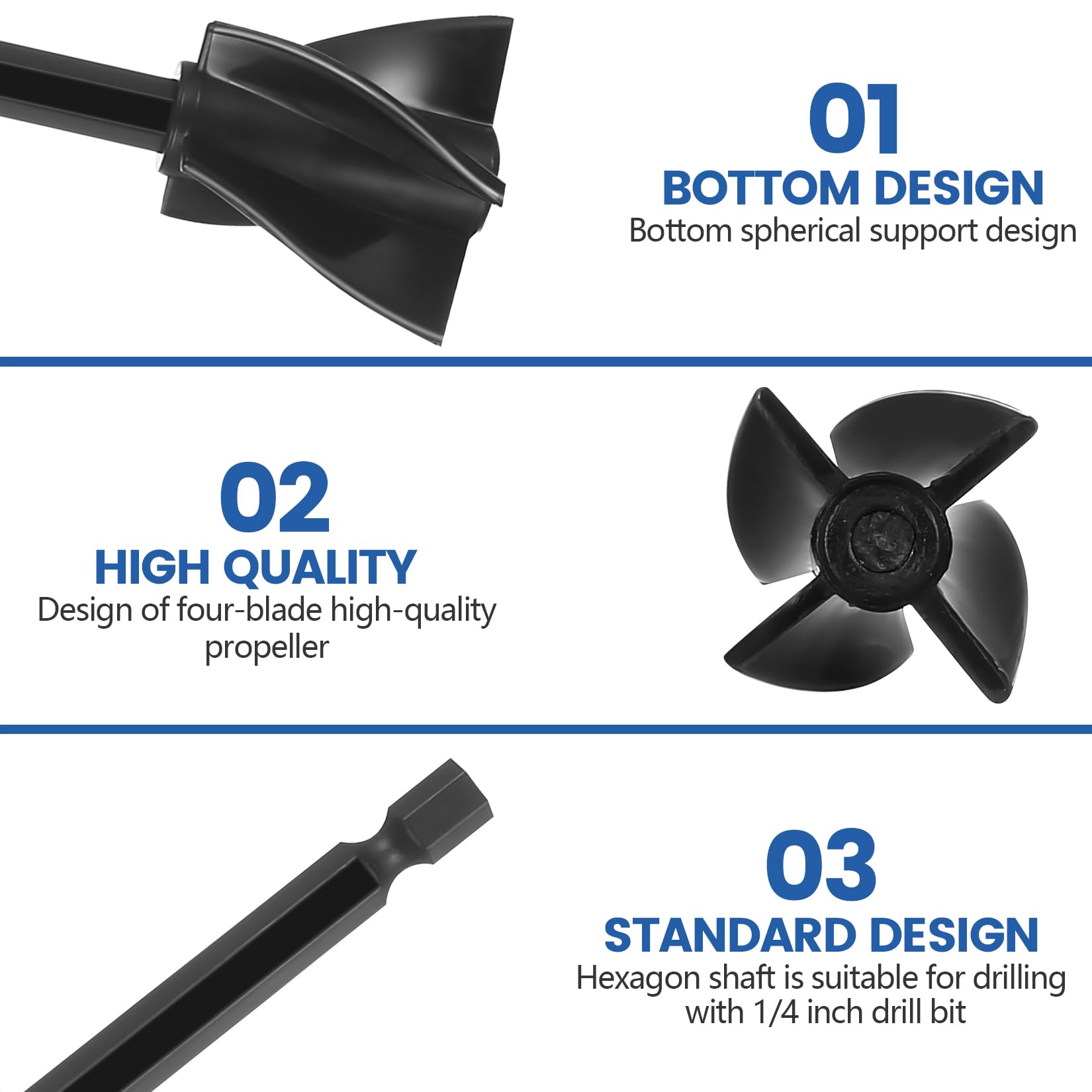 8 Pcs Agitatore per Resina Epossidica, Miscelatore per Vernici, Miscelatore Epossidico per Resinas, Agitatore per Trapano da 1/4, per Pittura Smalto ceramico Resina Epossidica + Panno per Pulizia