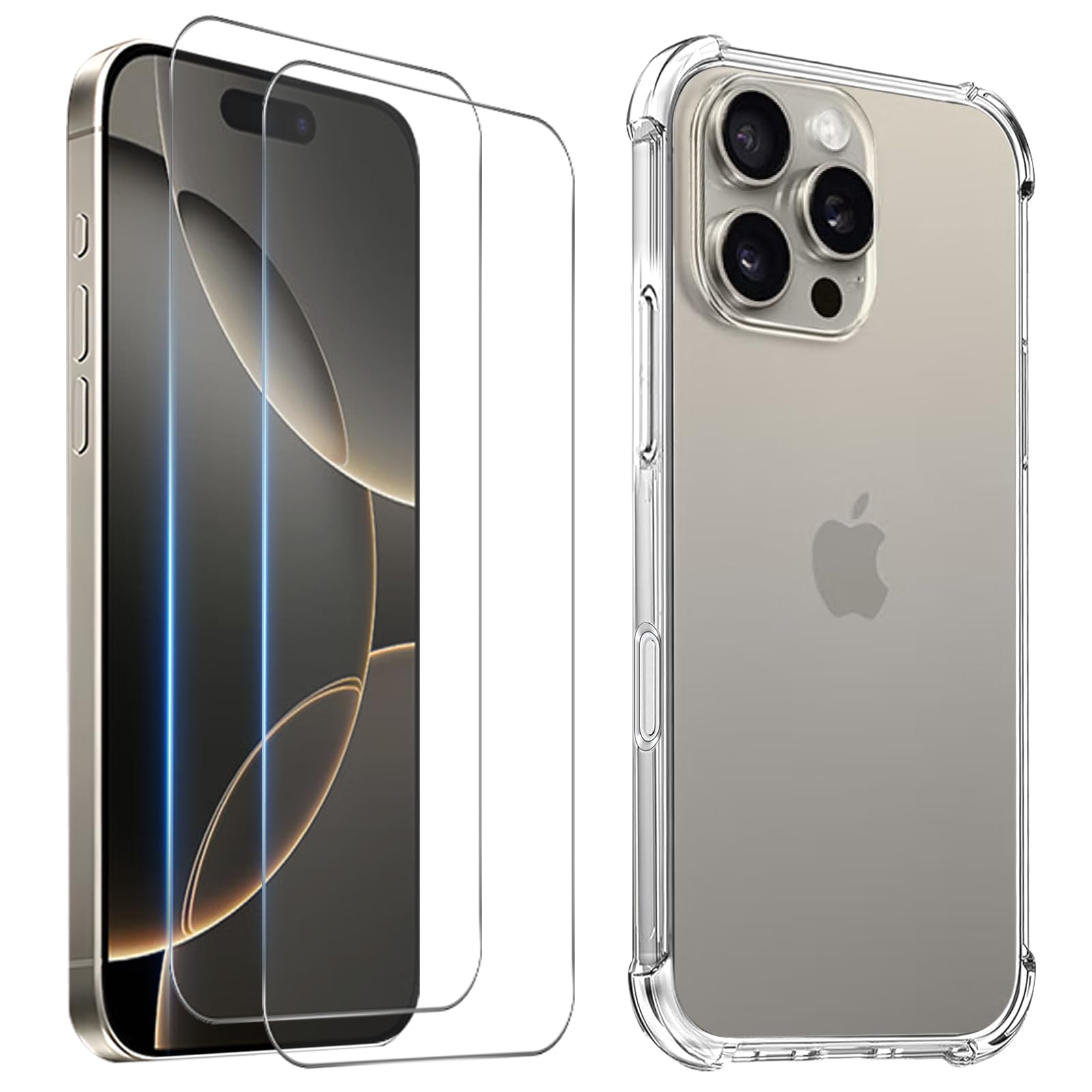 Amazon | 対応 iPhone 16 Pro Max フイルム (2枚入り) + ケース