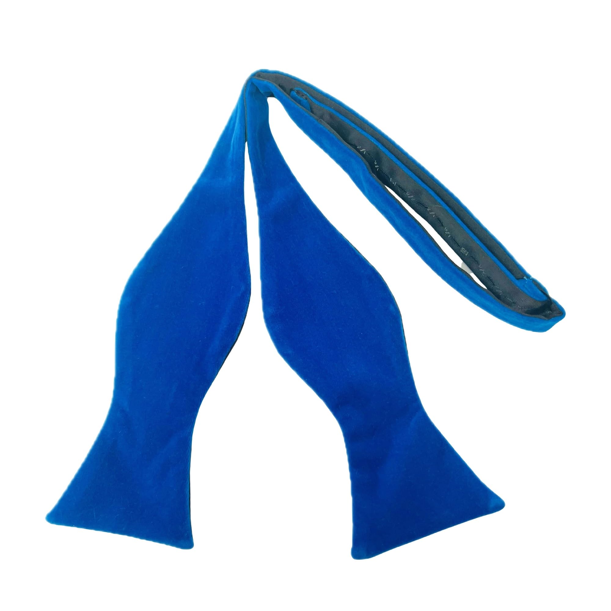 King & Priory Blue Royal Velvet Self-Tie Bow Tie