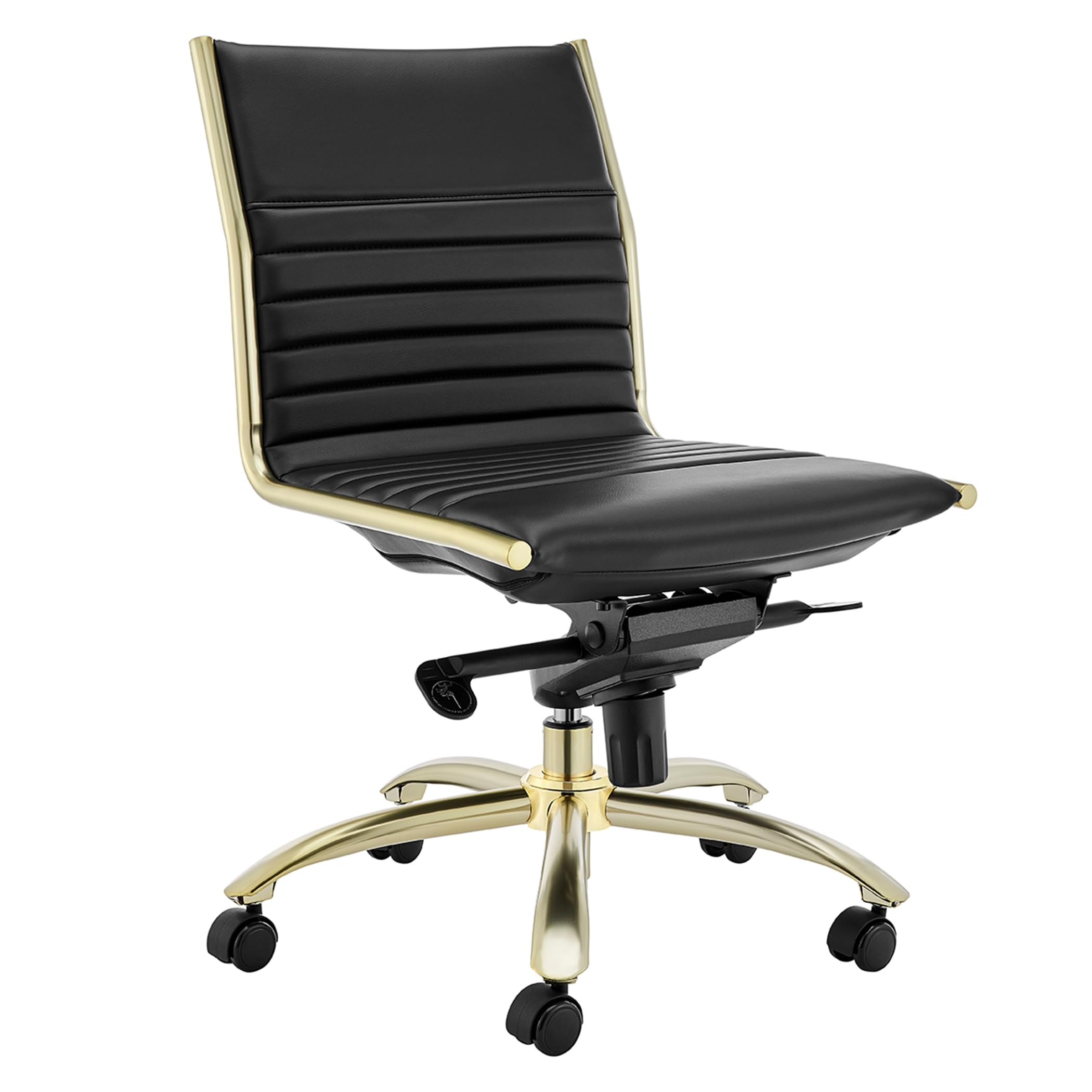 Euro Style Dirk Chairs, Black/Gold