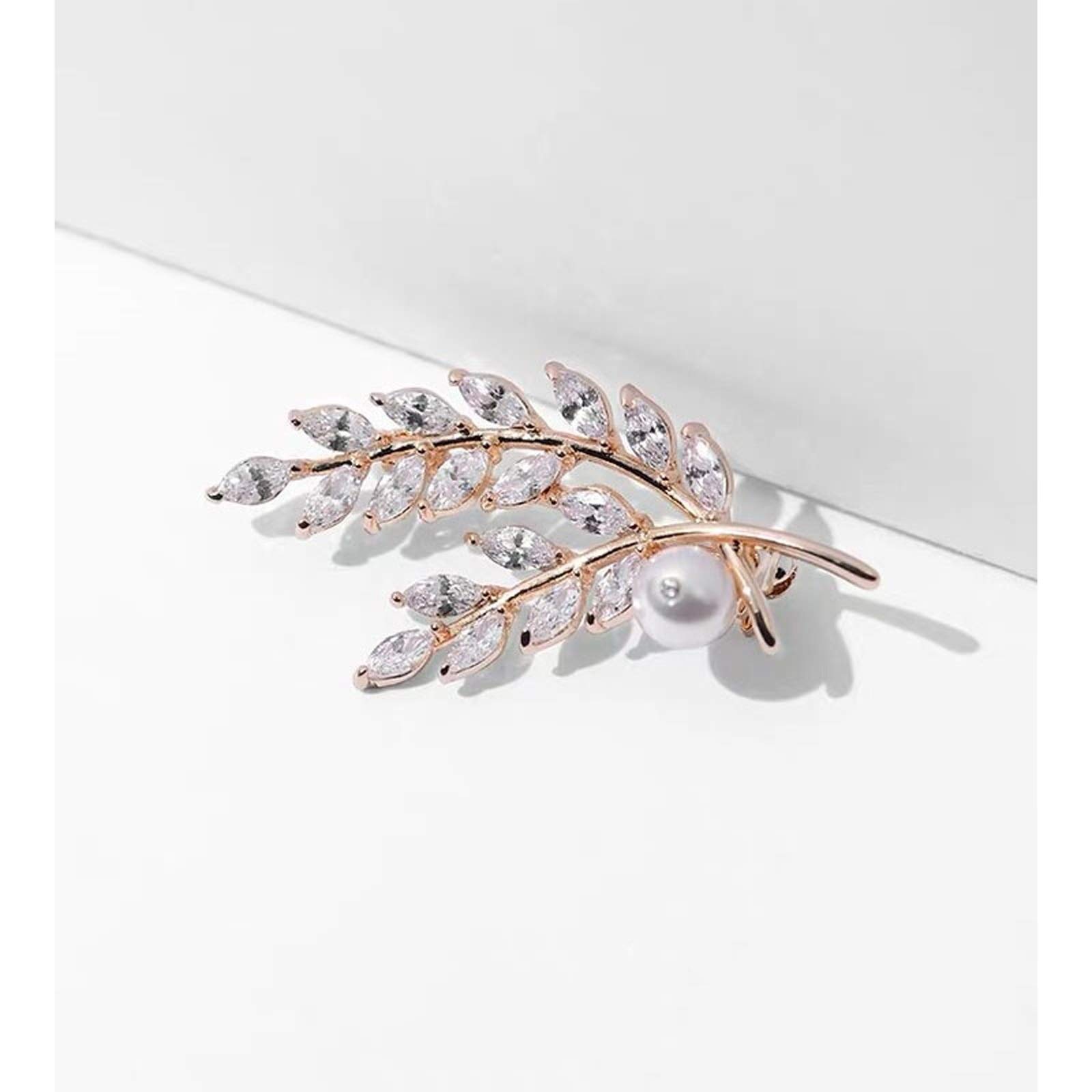Broche Broches simples y elegantes, hebilla for bufandas, broche con orejas de trigo, for bufandas, chales o ponchos, broche de moda Broches para Ropa
