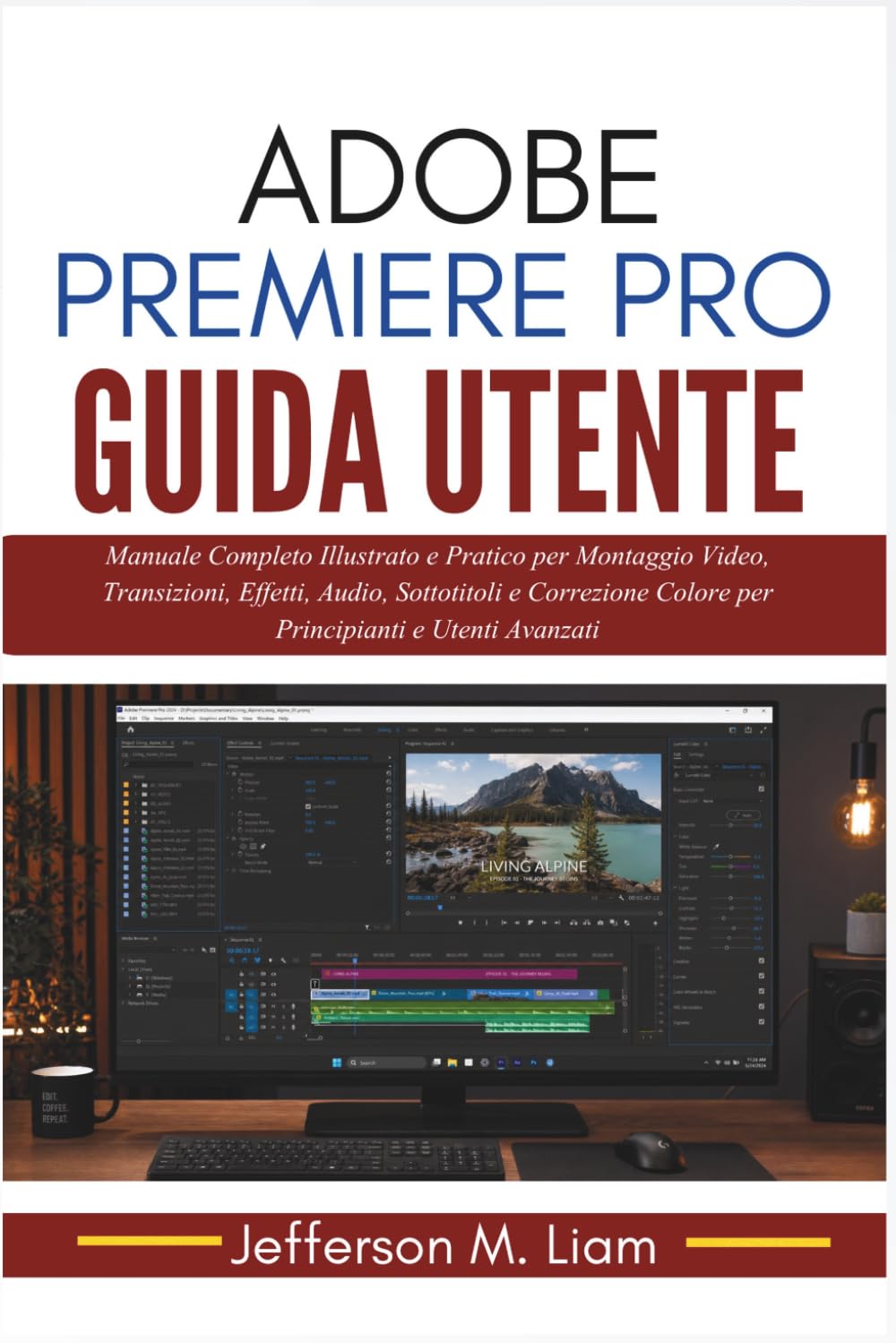 Adobe Premiere Pro Guida utente: Manuale: Completo Illustrato e Pratico per Montaggio Video, Transizioni, Effetti, Audio, Sottotitoli e Correzione Colore per Principianti e Utenti Avanzati