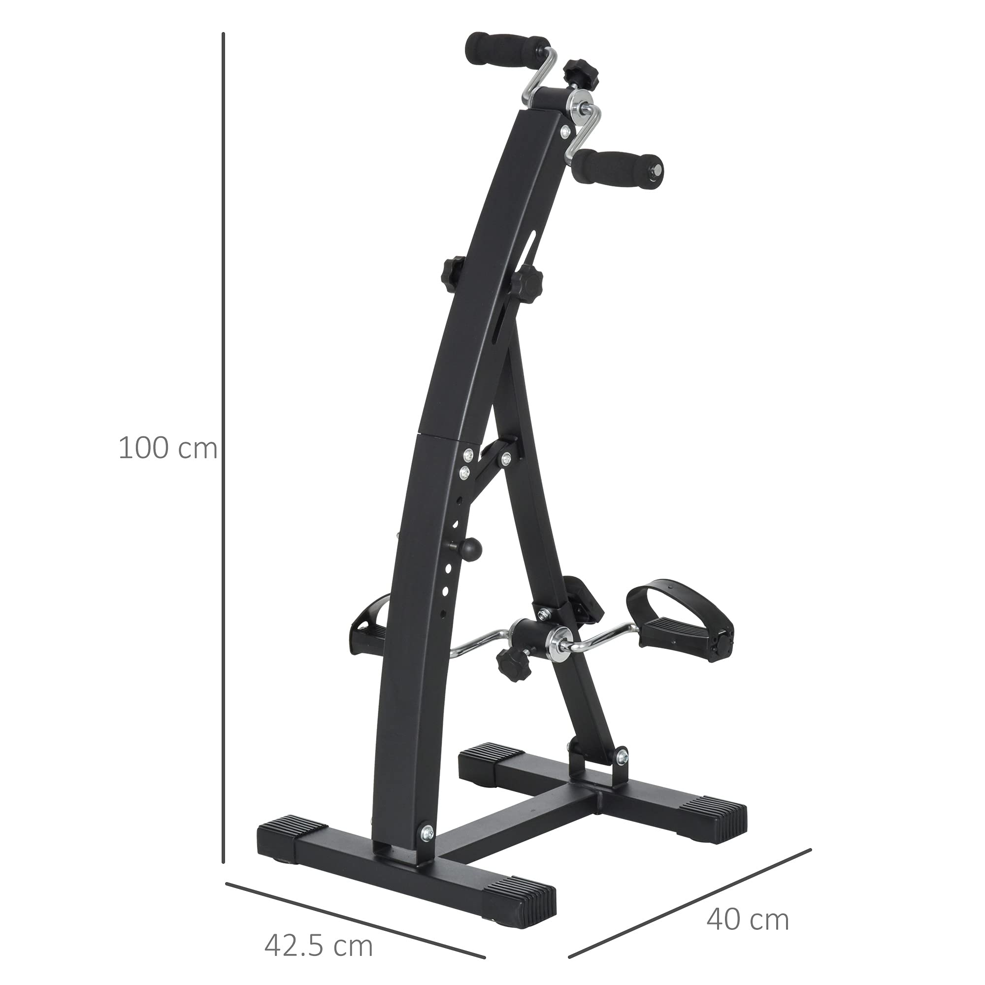 homcom Pedaliera Braccia e Gambe da Divano o Poltrona con Schermo LED, Altezza e Intensità Regolabile, 41x50x96cm