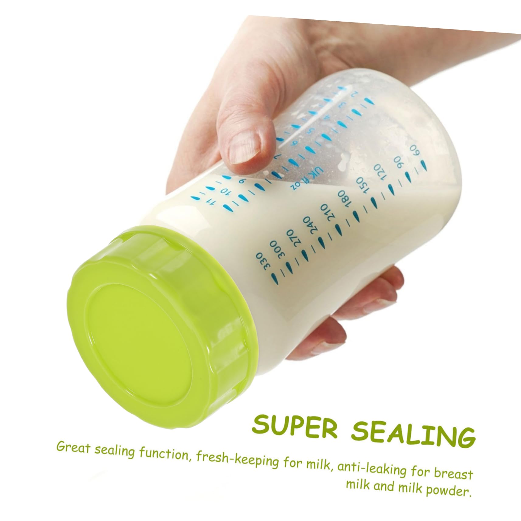 Amazon.co.jp: DECHOUS ガラス製ミルクボトル交換用キャップ 緑色のPP