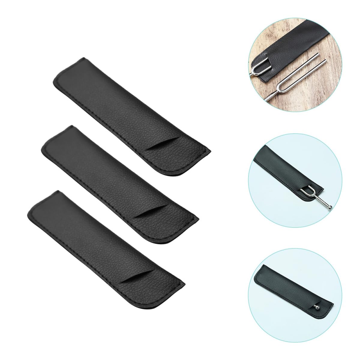 BIUDECO Sleeves for Tuning Forks 3pcs Set Tuning Fork Pouch Case Padded Tuning Fork Pouches Tuning Fork Guards Tuning Fork Storage Bags Safe Covers