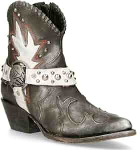靴 new rock westen cowboy boots NEW ROCK Elegant Black Western Boots with Metal Accents