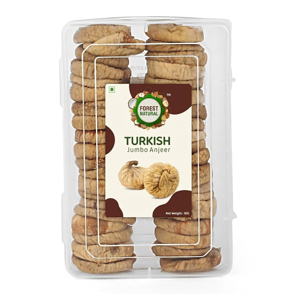 Forest Natural Dry Fruits Premium Turkish Jumbo Figs - 100% Natural Sun-Dried Large and Juicy Figs | Rich in Fiber & Nutrients | Non-GMO, No Preservatives | Resealable Bag for Freshness-image-34