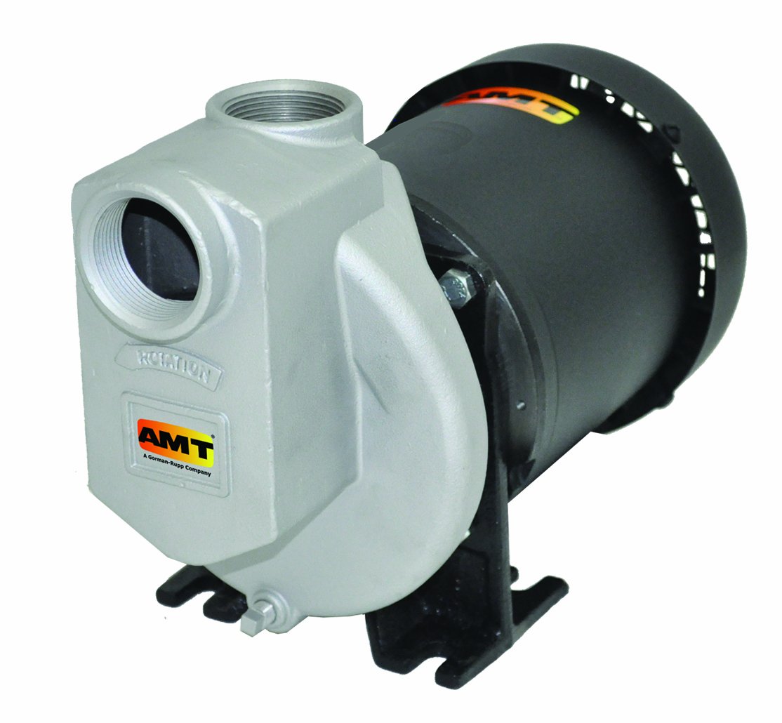 AMT Pump 3890-98 Self-Priming Chemical Pump, Stainless Steel, 3/4 HP, 1 Phase, 115/230 V, Curve A, 1-1/2 Inch NPT Female Suction and Discharge Ports