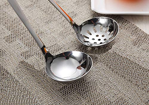 image for KISEER Soup Ladle, Stainless Steel Sauce Ladle for Home Kitchen or Res