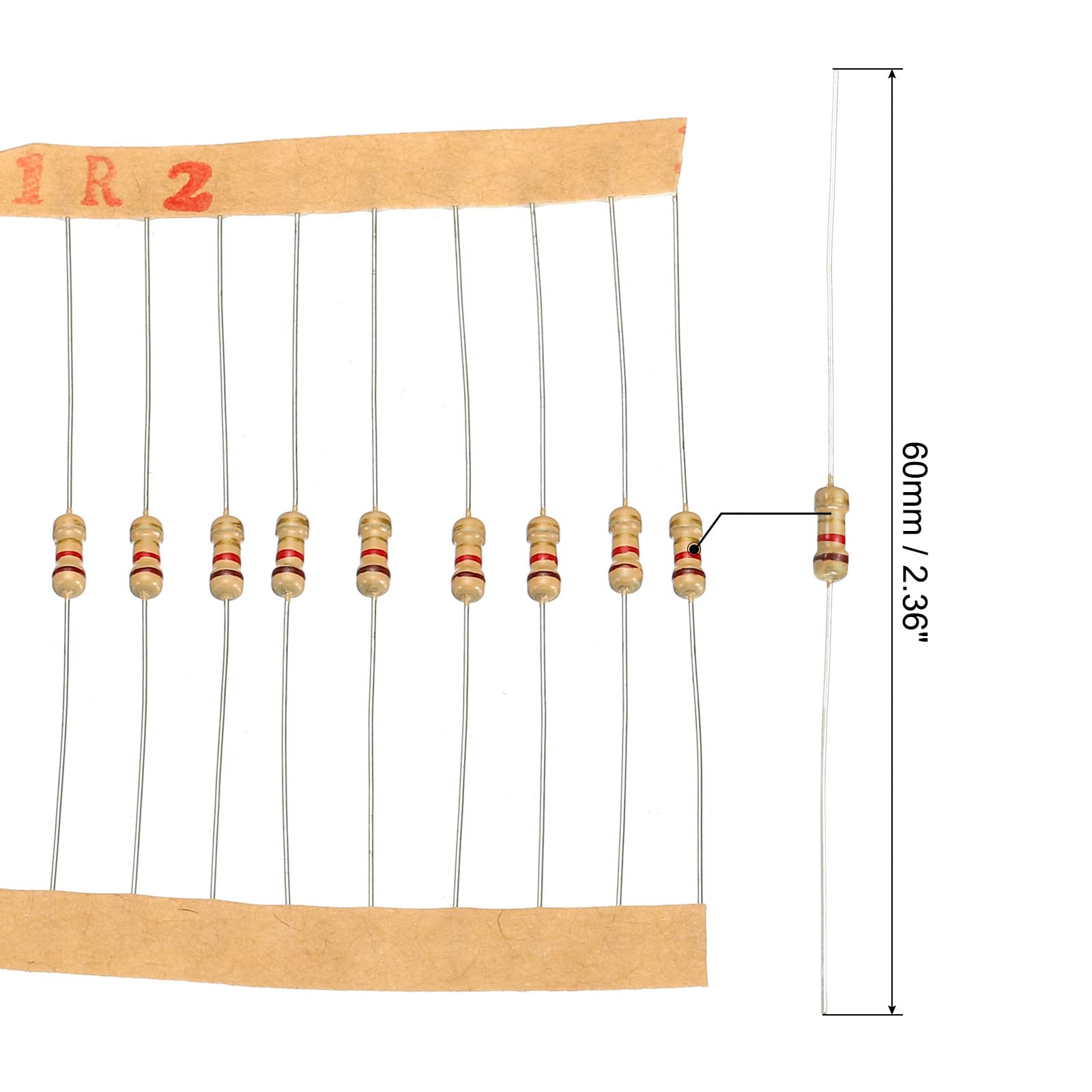 PATIKIL 14W Resistors Kit, 860 Pack 86 Values Carbon Film Resistors  Assortment 0R Ohm-10M Ohm 5% Resistance Resistors Set for DIY Projects, 4  Bands: Amazon.com: Industrial & Scientific