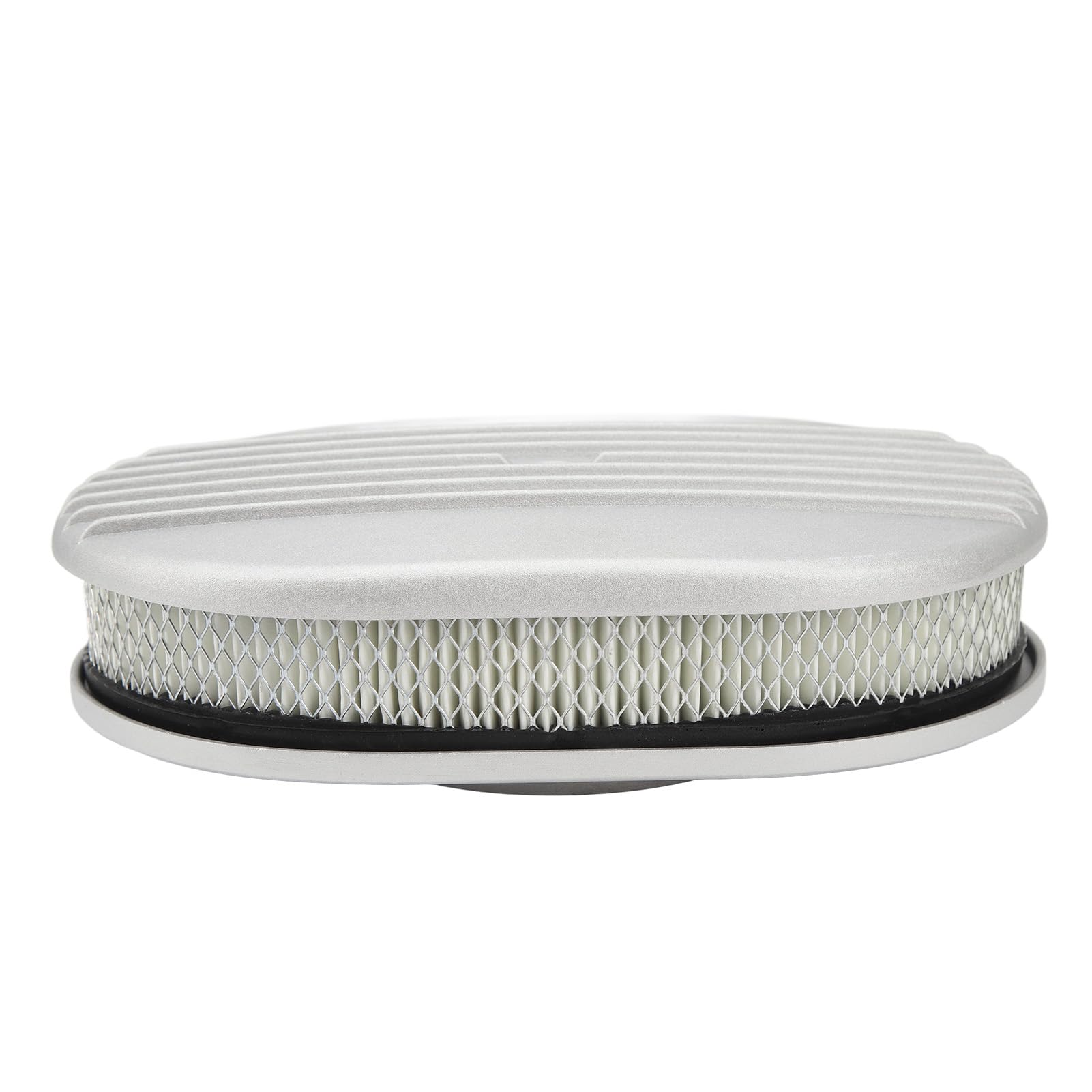 Filtro dell'aria Ovale, Filtro dell'aria in Lega di Alluminio a Struttura Solida Resistente all'usura 12 Pollici per Carburatori 5 1/8 Pollici