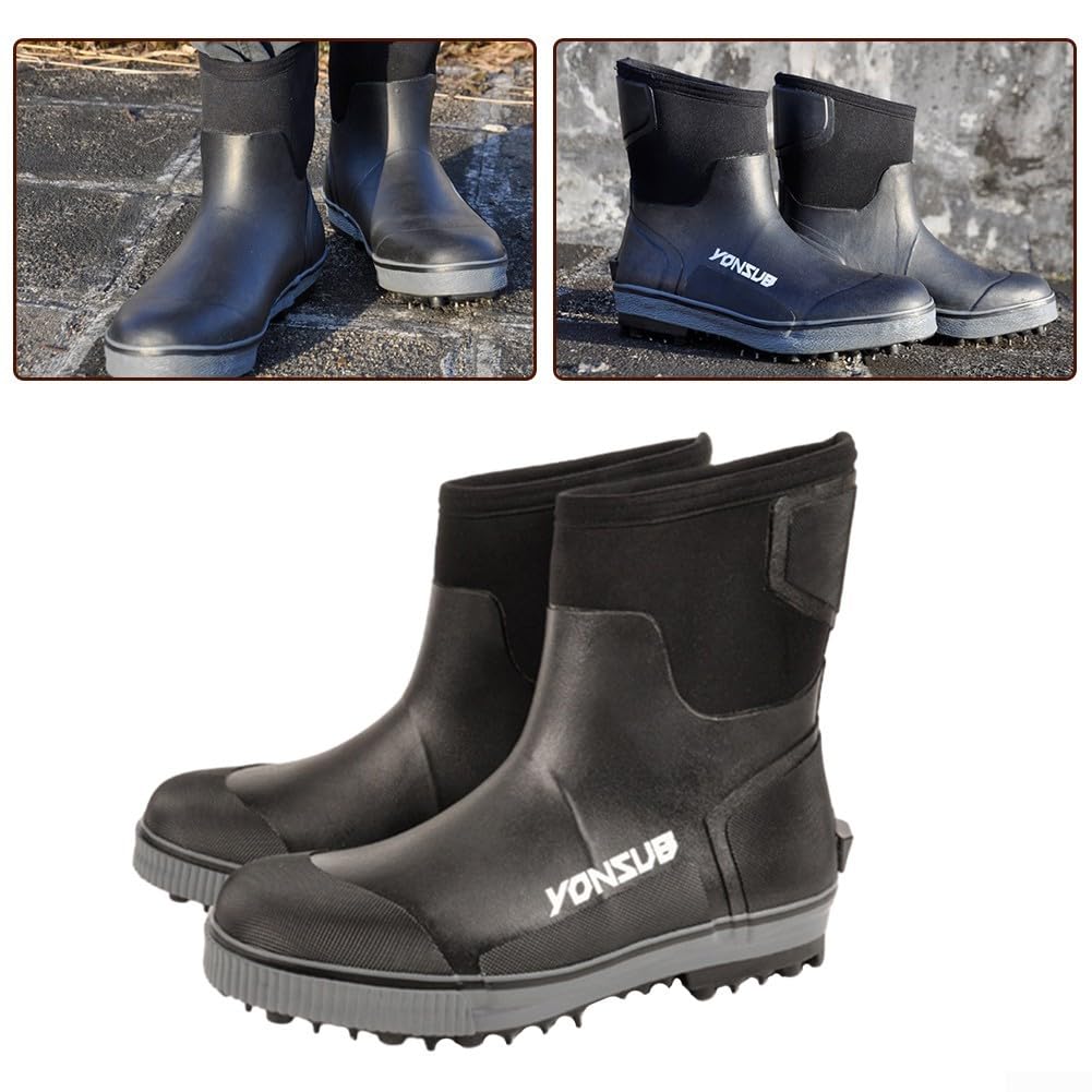 Zapatos acuáticos de neopreno para hombres y mujeres, botas de arrecife antideslizantes de secado rápido con clavos de acero, calzado para exteriores a prueba de frío