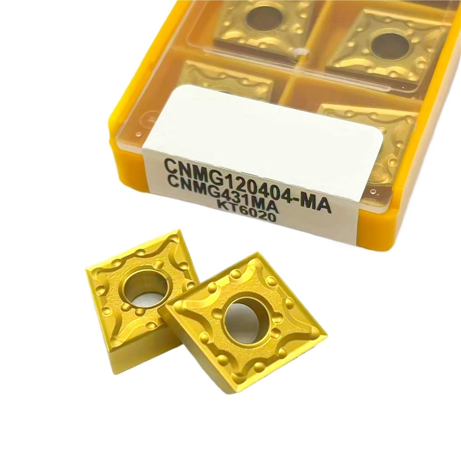 Utensili Per Tornio In Metallo Con Inserti In Duro Da 10 Pezzi(CNMG120404 MA KT6020)