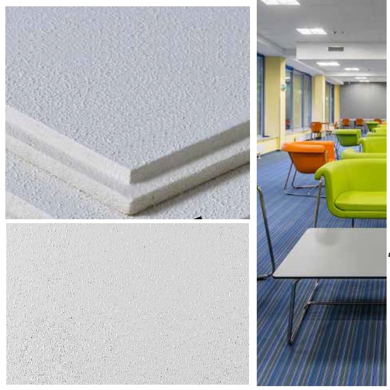 Akifix ITP ST15102.24 PANNELLI CONTROSOFFITTO SANDED IN FIBRA MINERALE BUCCIATA 600X600x15/5.76MQ (CONF.16PZ) Star Tone SANDED bordo Lay-in 24 a incasso
