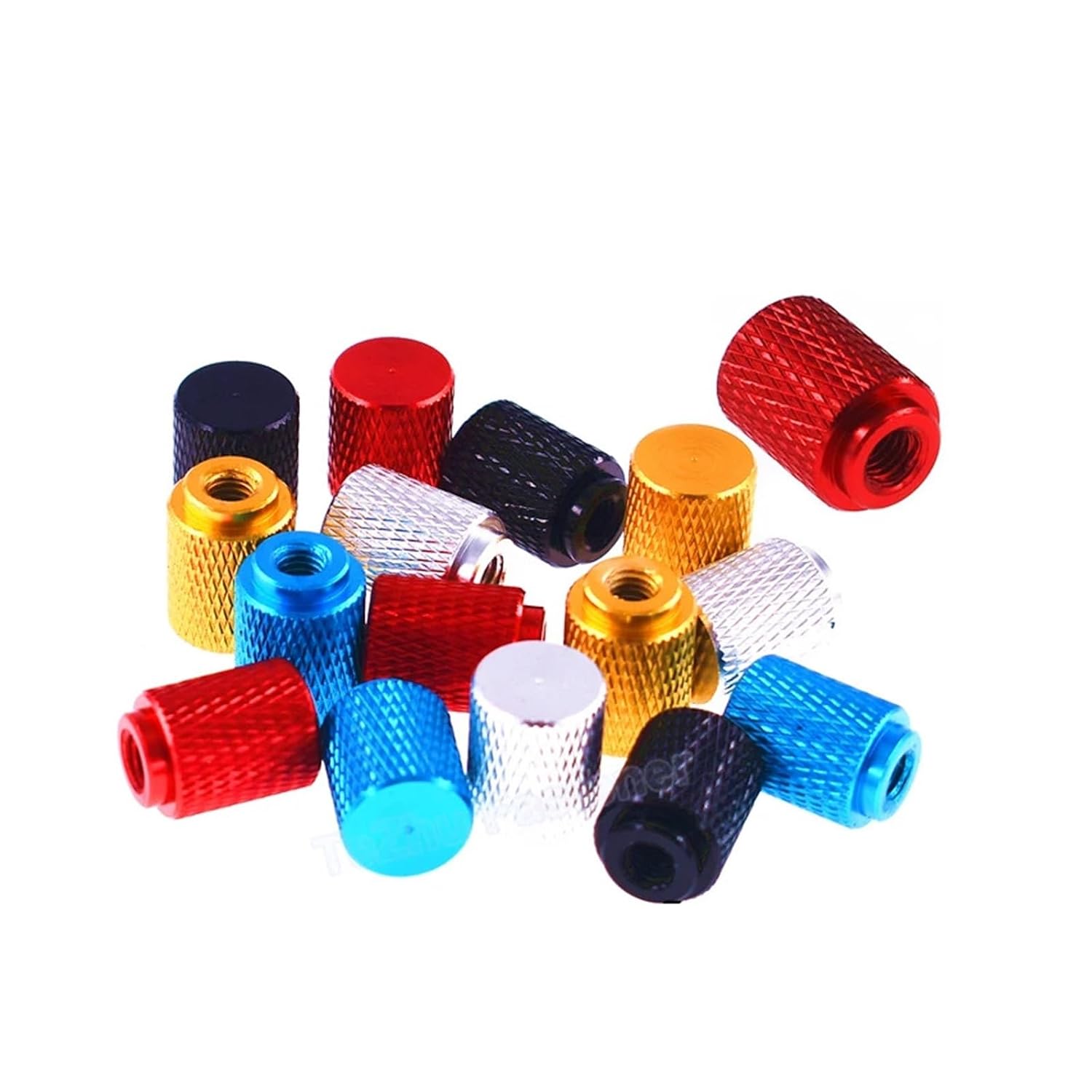 1-10Pcs Heighten Anodized Aluminum Knurled Step Thumb Nuts M3 M4 M5 M6 Blind Hole Hand Tighten Extended Manual Adjustment Nut(Sky Blue,M4 1pcs)