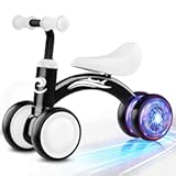 Colorful Lighting Baby Balance Bike Toys for 1 Year Old Boy Gifts, 10-36 Month Toddler Balance Bike, No Pedal 4 Silence Wheels&Soft Seat First Riding on Toys, One Year Old Boy Birthday Gifts.