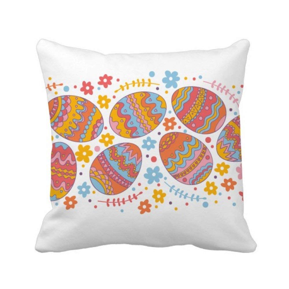 Coussin Pâques colorful egg multicolore design géométrique 40 x 40cm