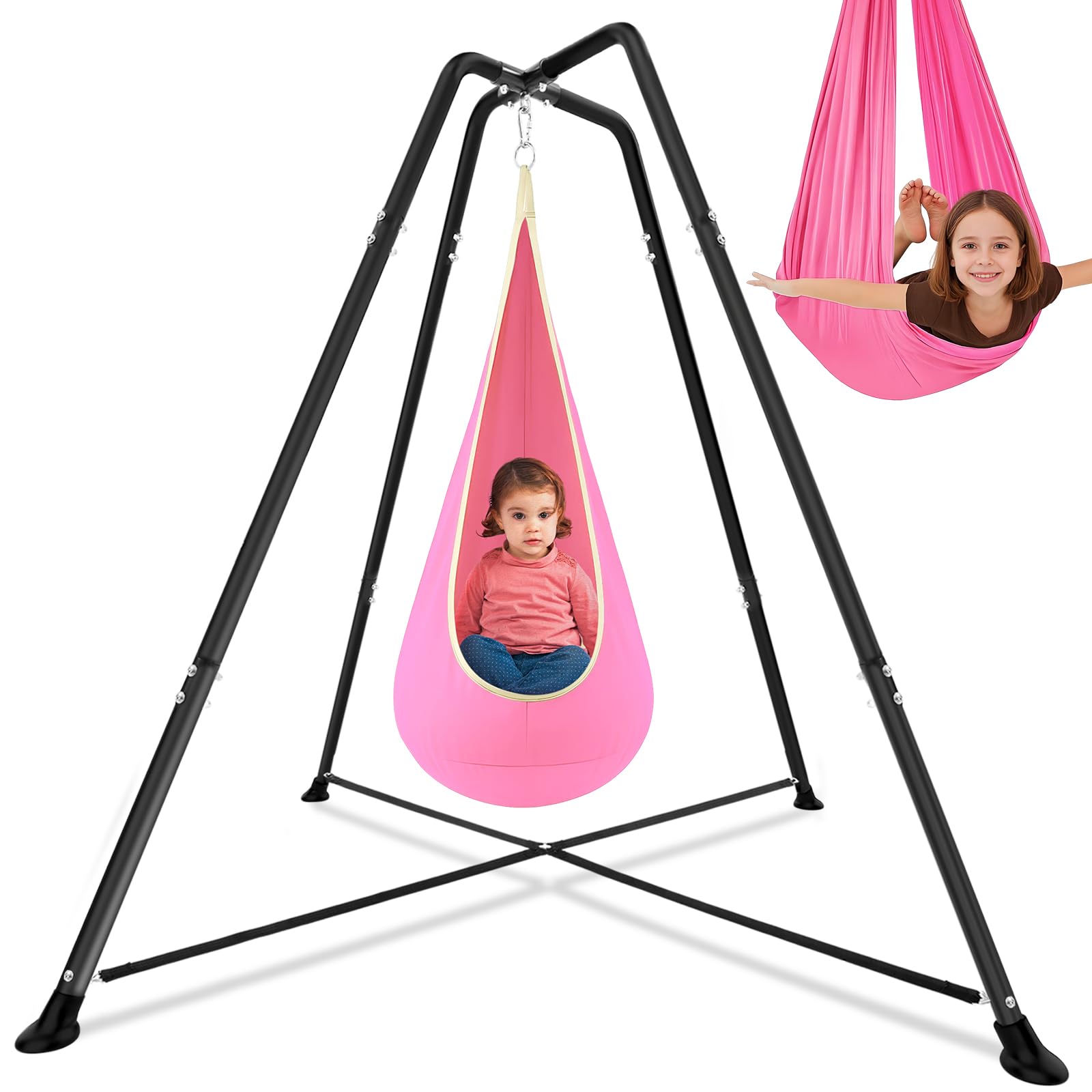 Sensory Swing Stand Frame with Pod Chair