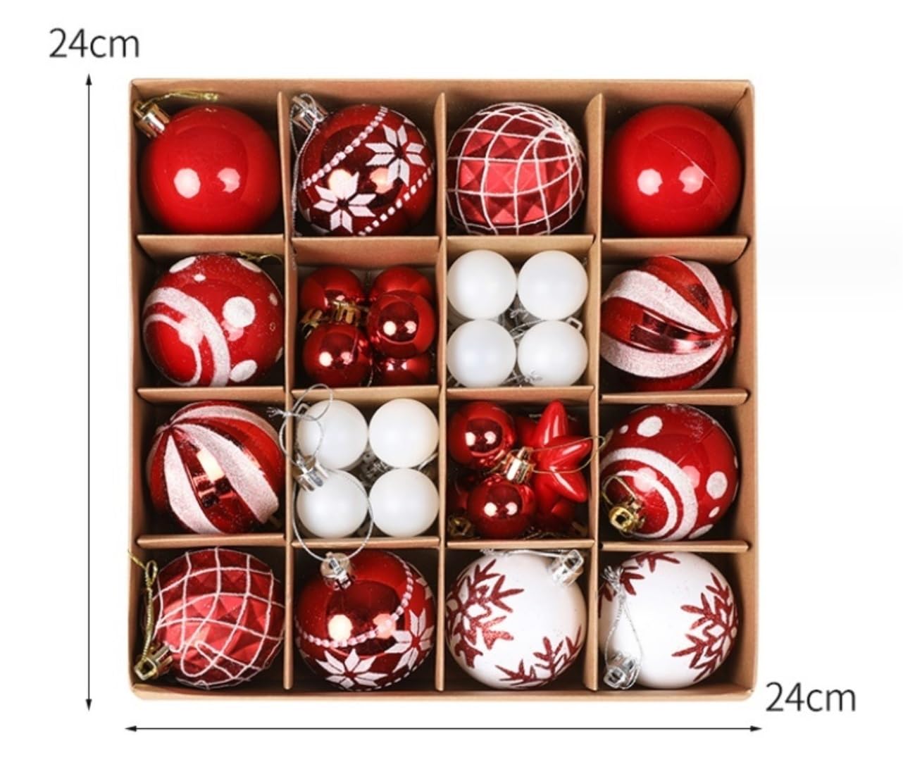Christbaumkugel Set Weihnachtskugeln 36 Stück Weihnachtsbaumkugel-Ornamente Für Weihnachtsdekoration, Ornamente, Weihnachtsbaumdekoration, Urlaub Weihnachtsbaum Bälle Dekorationen Weihnachtskugel ( Co