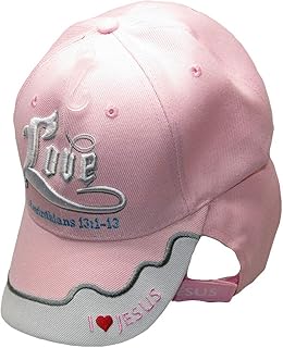 AES Love Corinthians 13:1-13 (Pink) Embroidered Cap Hat 805A Pink