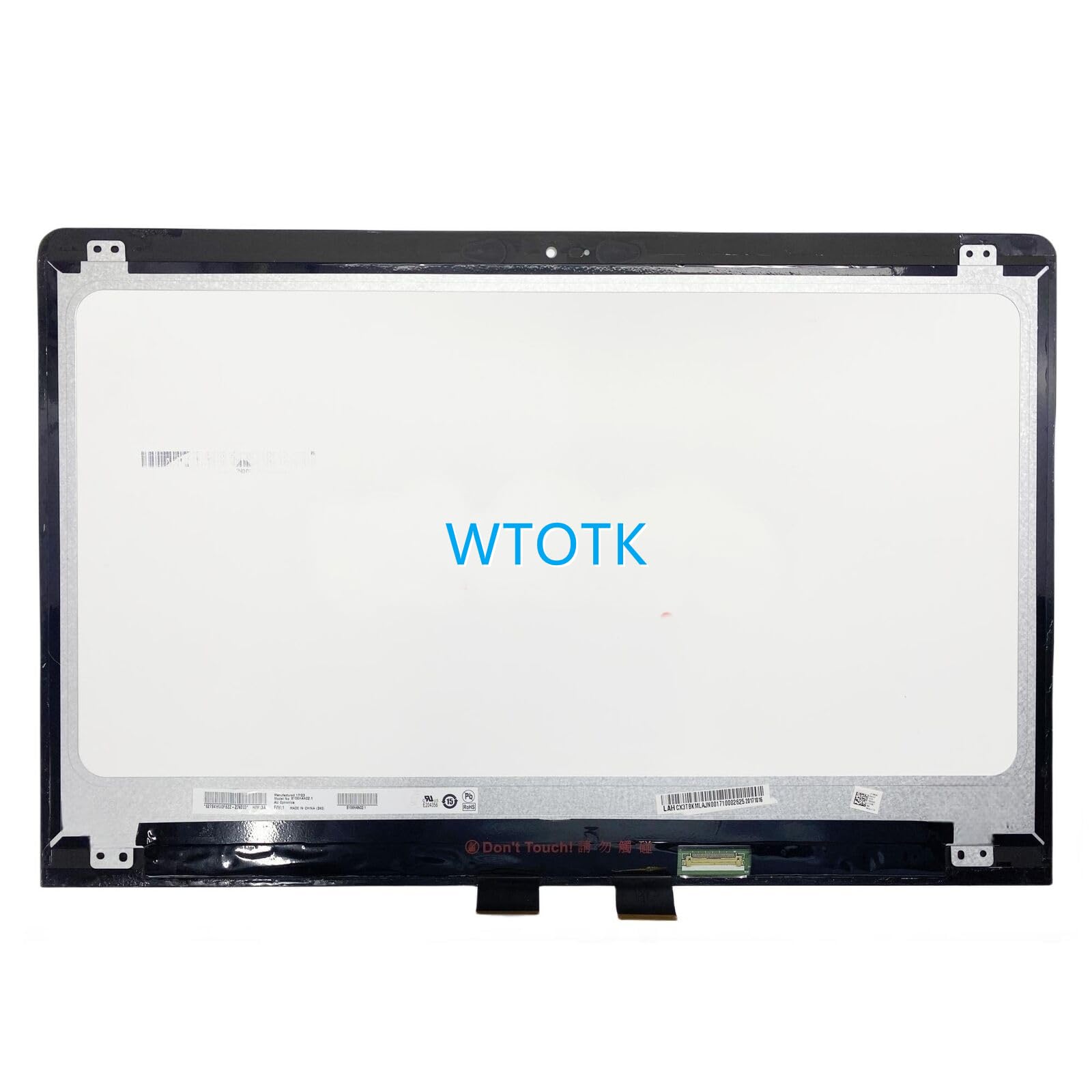WTOTK 15.6" FHD LCD Screen Touch Digitizer Assembly Replacement for Asus VivoBook Flip 15 TP510 TP510U TP510UQ