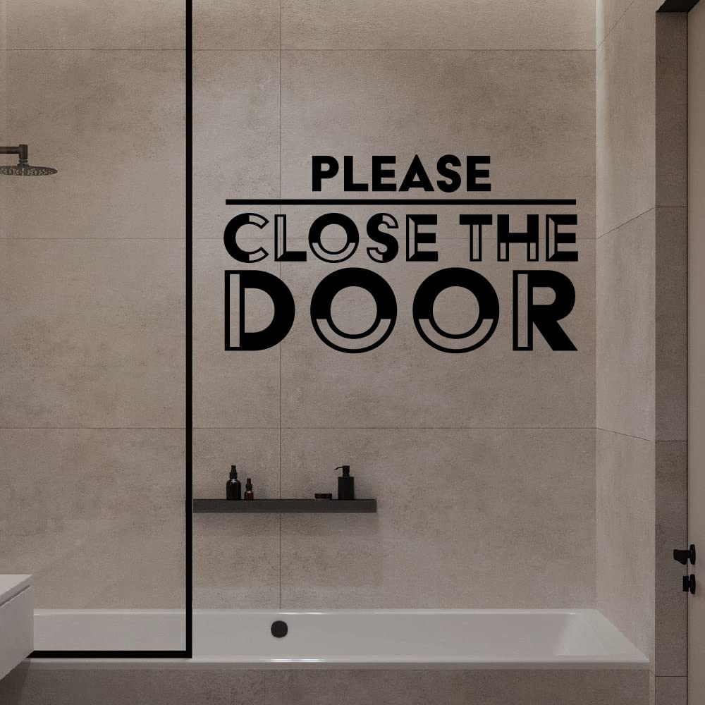 Amazon.com: Please Close The Door- Bathroom Rules Quotes Vinyl