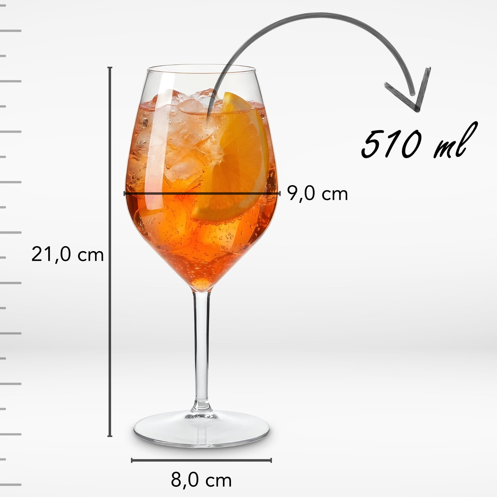 Calici in plastica, set da 6, 51cl, lavabili in lavastoviglie, infrangibili, privo di BPA