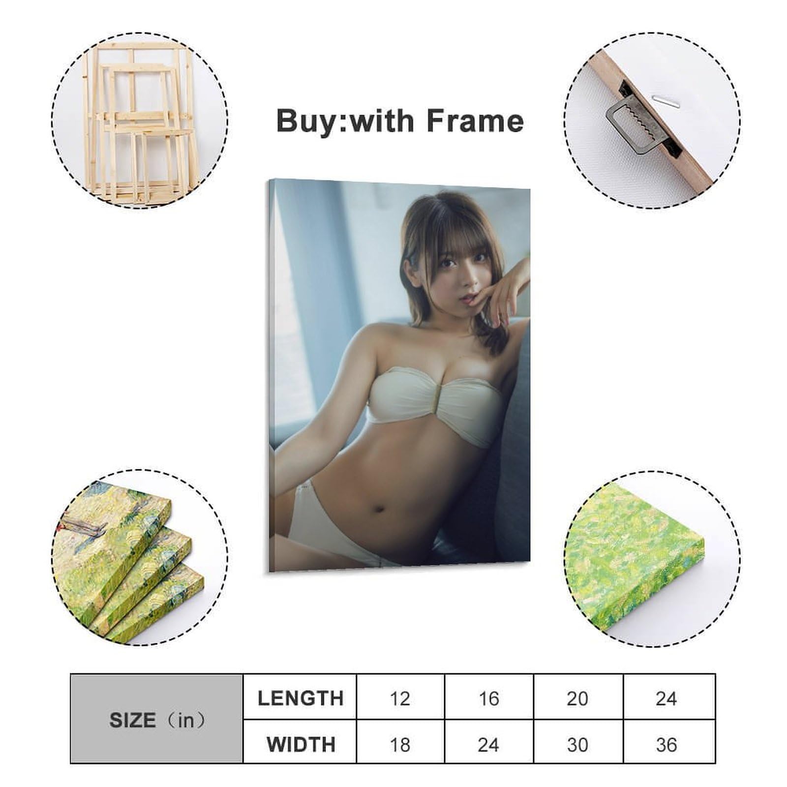 Amazon.co.jp: Marupi Canvas Art Poster Swimsuit Photography Poster