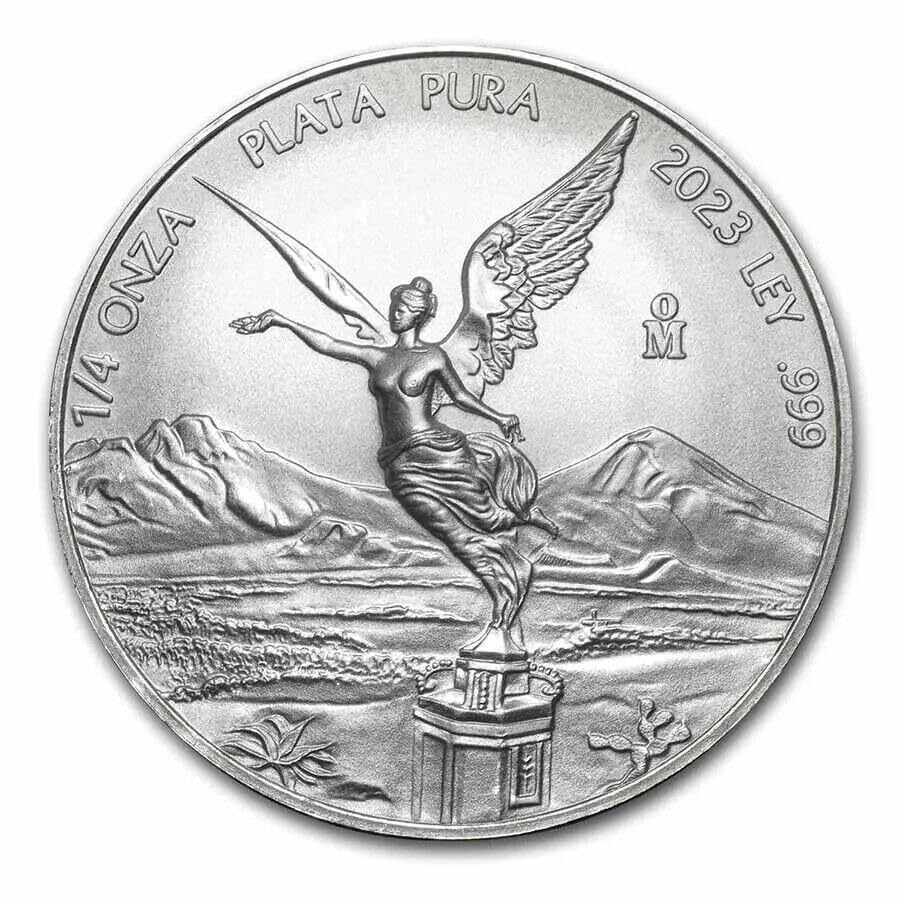 2023 No 2023 Mo 1/4 Oz Onza Mexican Libertad Ley 999 Silver