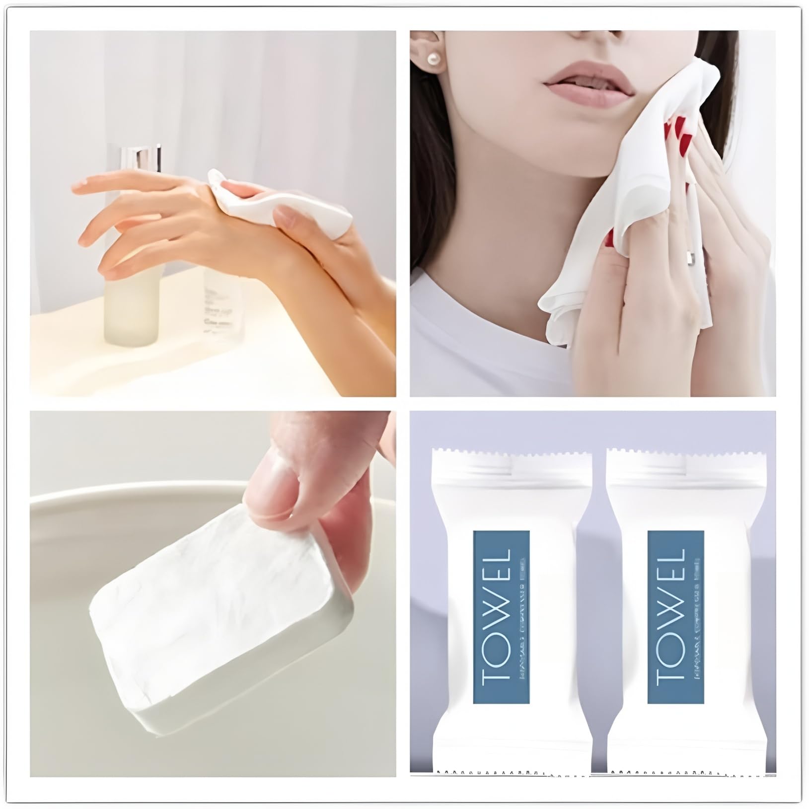 Lot De 20 Ou 50 Mini-serviettes Compressées - Petit Sac