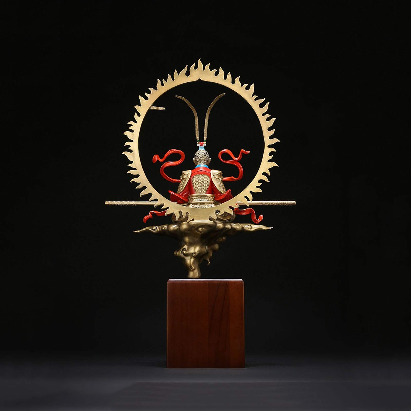 Sun Wukong Statue Decoration Miedź Walka Buddha Kreatywny Dekoracji Salon Pulpit Crafts Monkey King Rzeźba Materiał Office Dekoracje Urodzinowe Prezent Figurka Monkey King.
