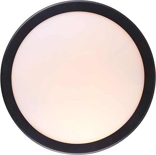 Miniatura 6 de Canarm LTD ISF624A03ORB Boku ORB 3 bombillas semi-empotradas de bronce aceitado con vidrio ópalo plano, 3 luces