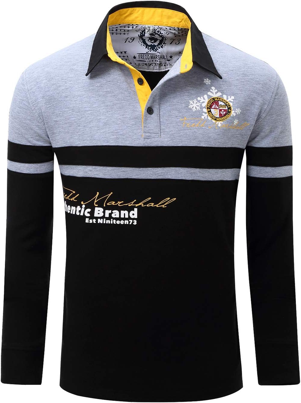 Men's Long Sleeve Premium Embroidered Classic Golf Polo Shirts Cottom Warm Polo T Shirt