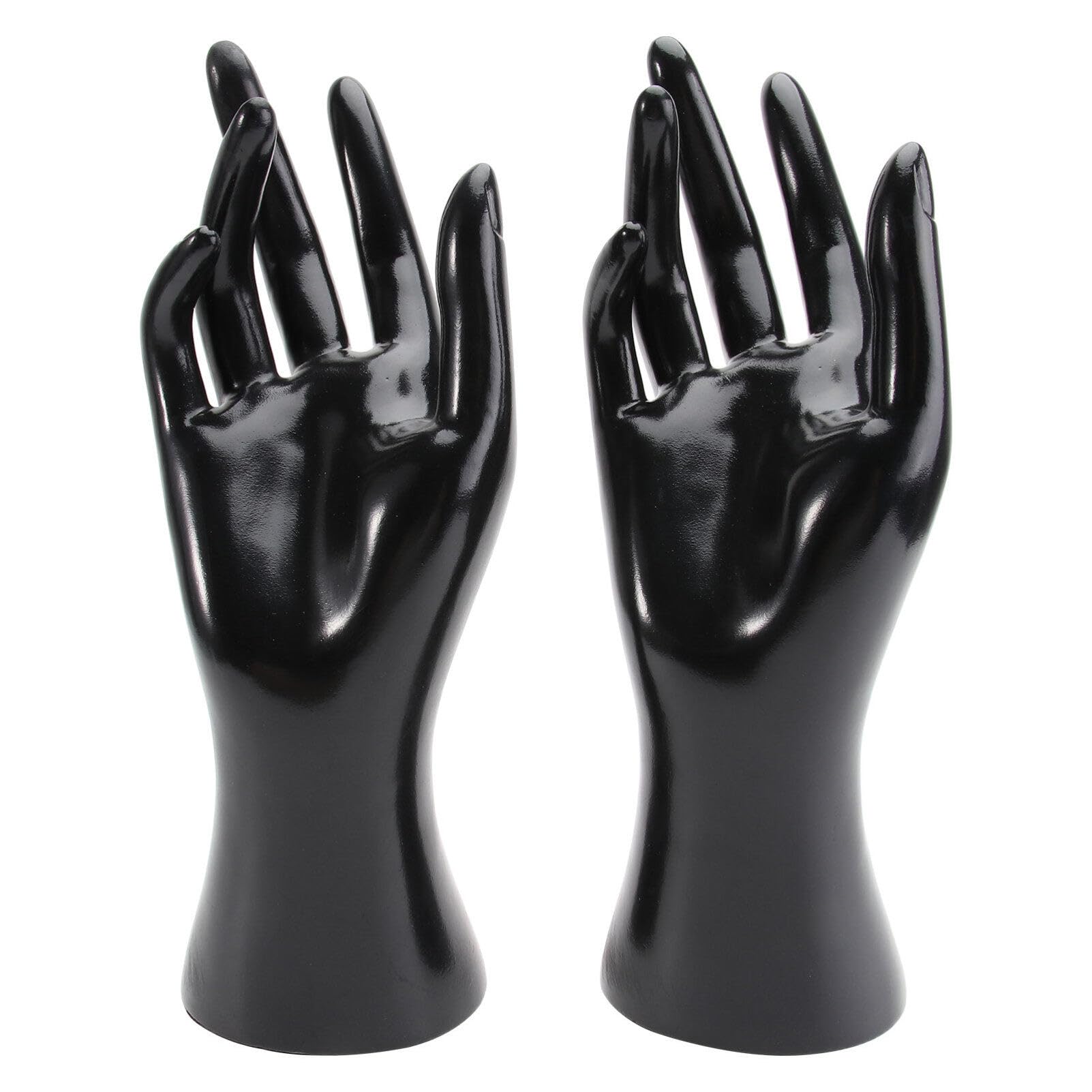 Cabilock 2pcs Black Female Mannequin Hand Jewelry Display Rack Creative Rings Stand Organizer for Bracelets Necklaces and Jewelry Items