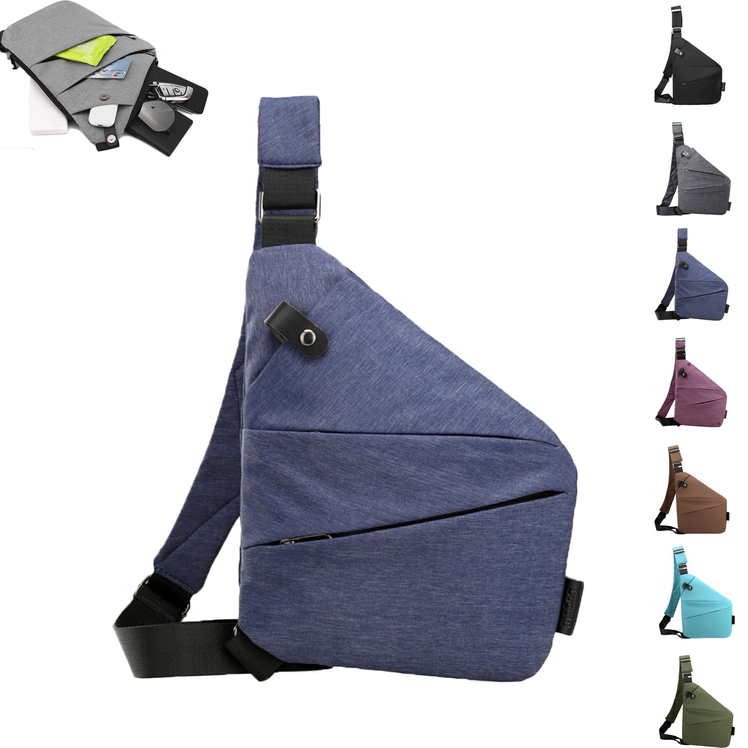 ocalil Anti Theft Travel Bag,Anti Theft Crossbody Bag, Sling Bag Travel Crossbody Bag for Women Men