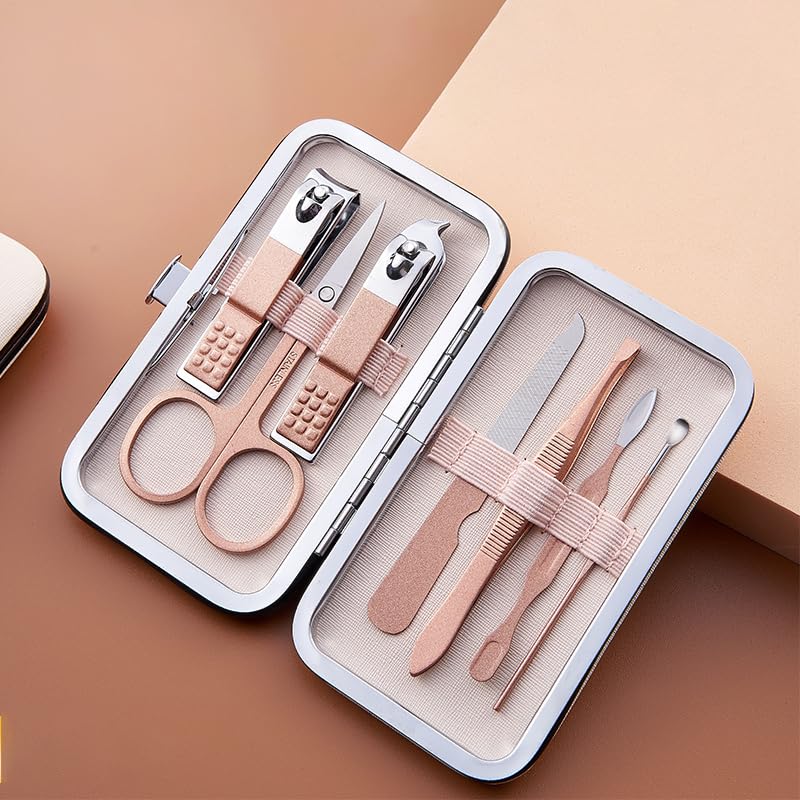 7PCS Nail Clipper Set Stainless Steel Manicure Pedicure Kit Nail Grooming Tools for Men and Women