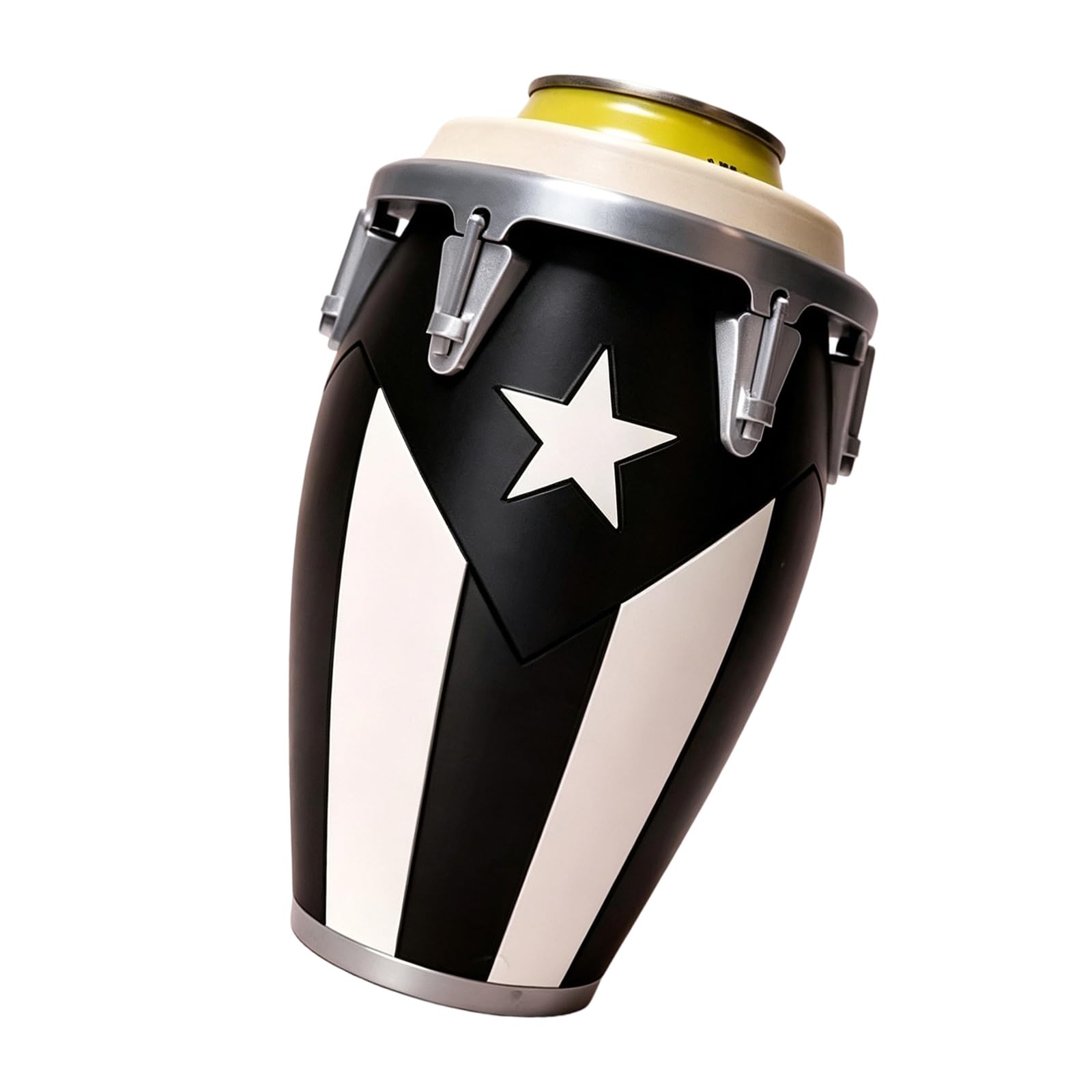 Limtula Practical Can Wrap Holder 12Oz Can Sleeve with Artistic Conga Drum Appearance and Textured Accent Drum Molded Beverage Cover