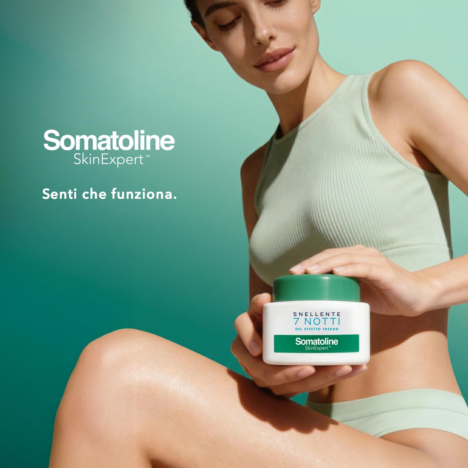 Somatoline SkinExpert, 7 Notti Gel Effetto Fresco, Trattamento Corpo Anticellulite, Ultra Intensivo, con Sale Integrale, 250ml