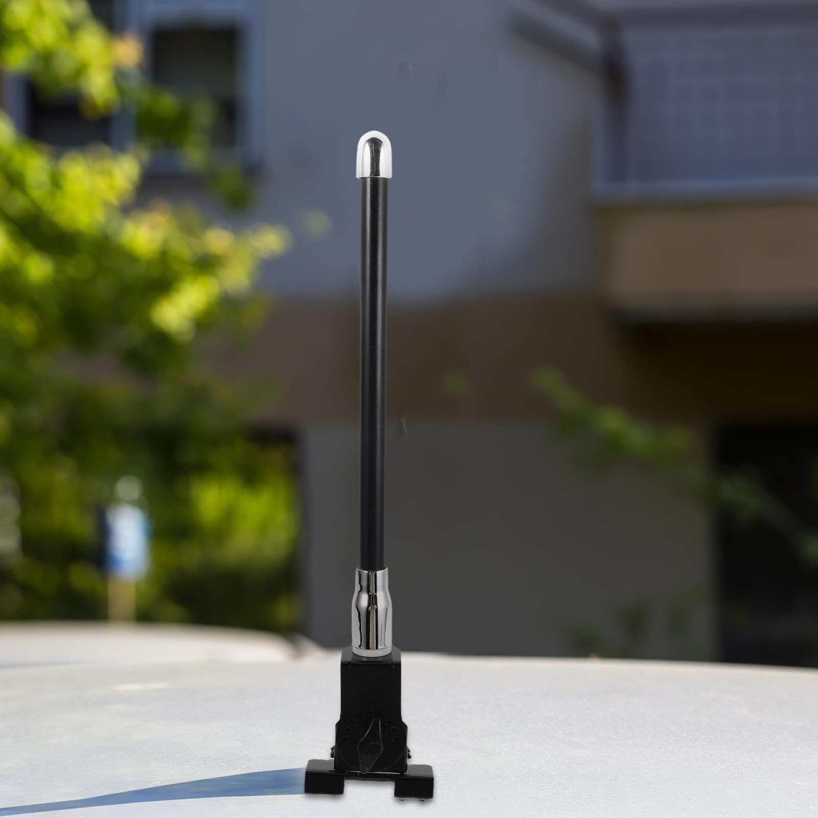 MAGICLULU Antena Decorativa para Coche y Camión 36 Cm de Metal Resistente Corrosión, Antena Ficticia para Radio de Techo Automotriz, Accesorio para Exteriores Compatible SUV y Motocicletas