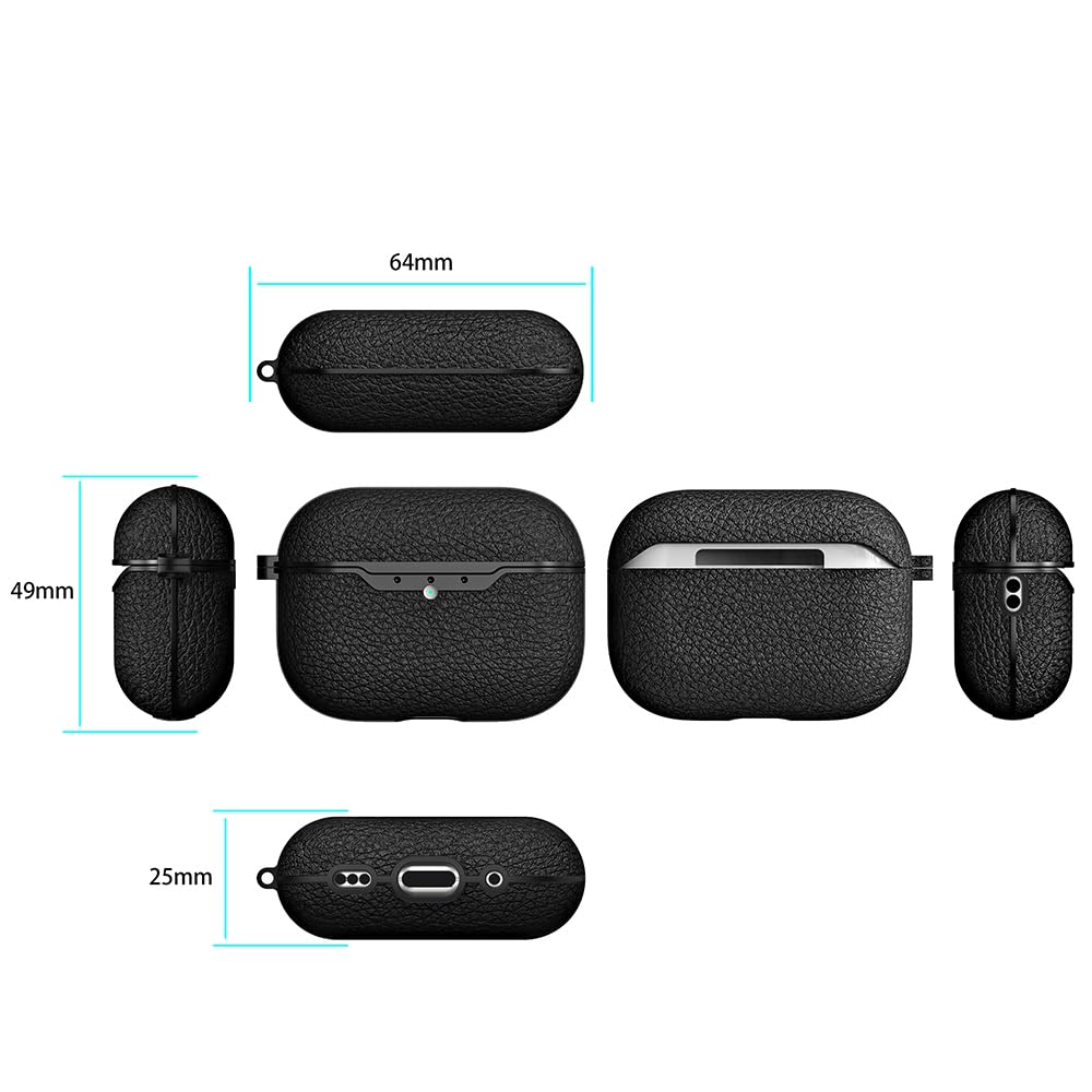 UnDePlus Airpods Pro 3. Nesil ile uyumlu Kılıf Deri Tarzı Silikon Case 03