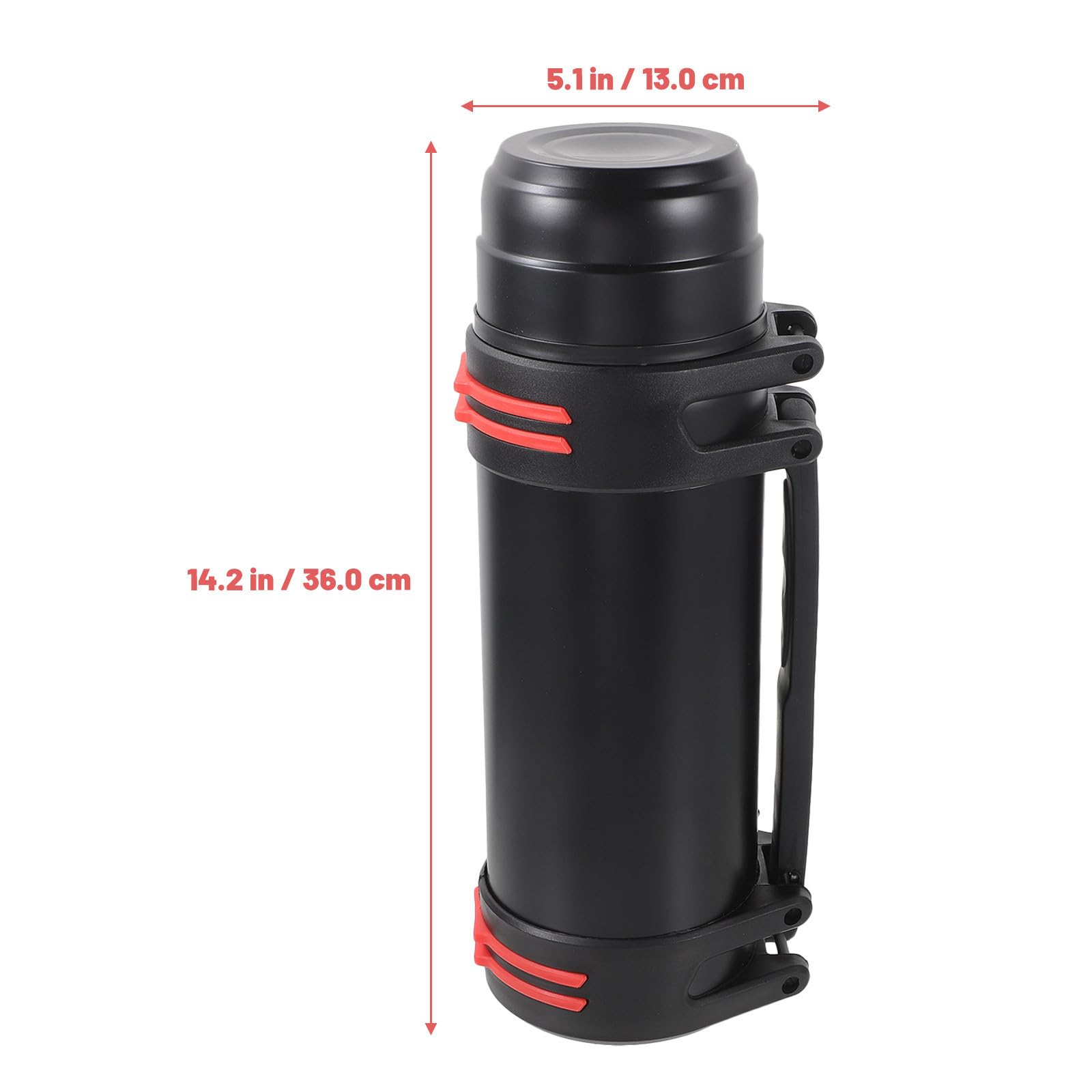 Bouteille d'eau Isotherme 2l en Acier Inoxydable et Plastique PP Bec Ouverture Rapide et Résistance à l'usure pour Usage Extérieur