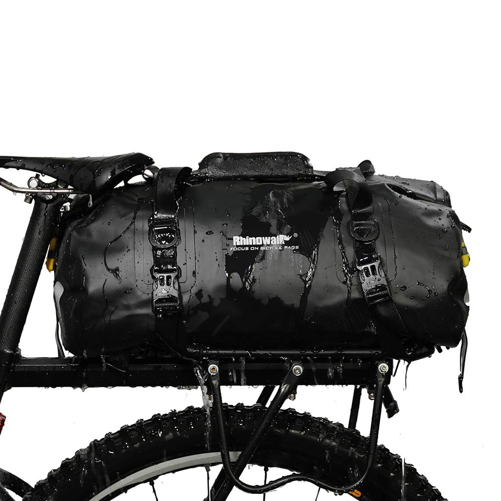 20L Waterproof Duffel Bag Multifunctional Cycle Rear Seat Trunk Bag Bike Rack Pannier Bag Camping Boating Kayaking Traveling Beach