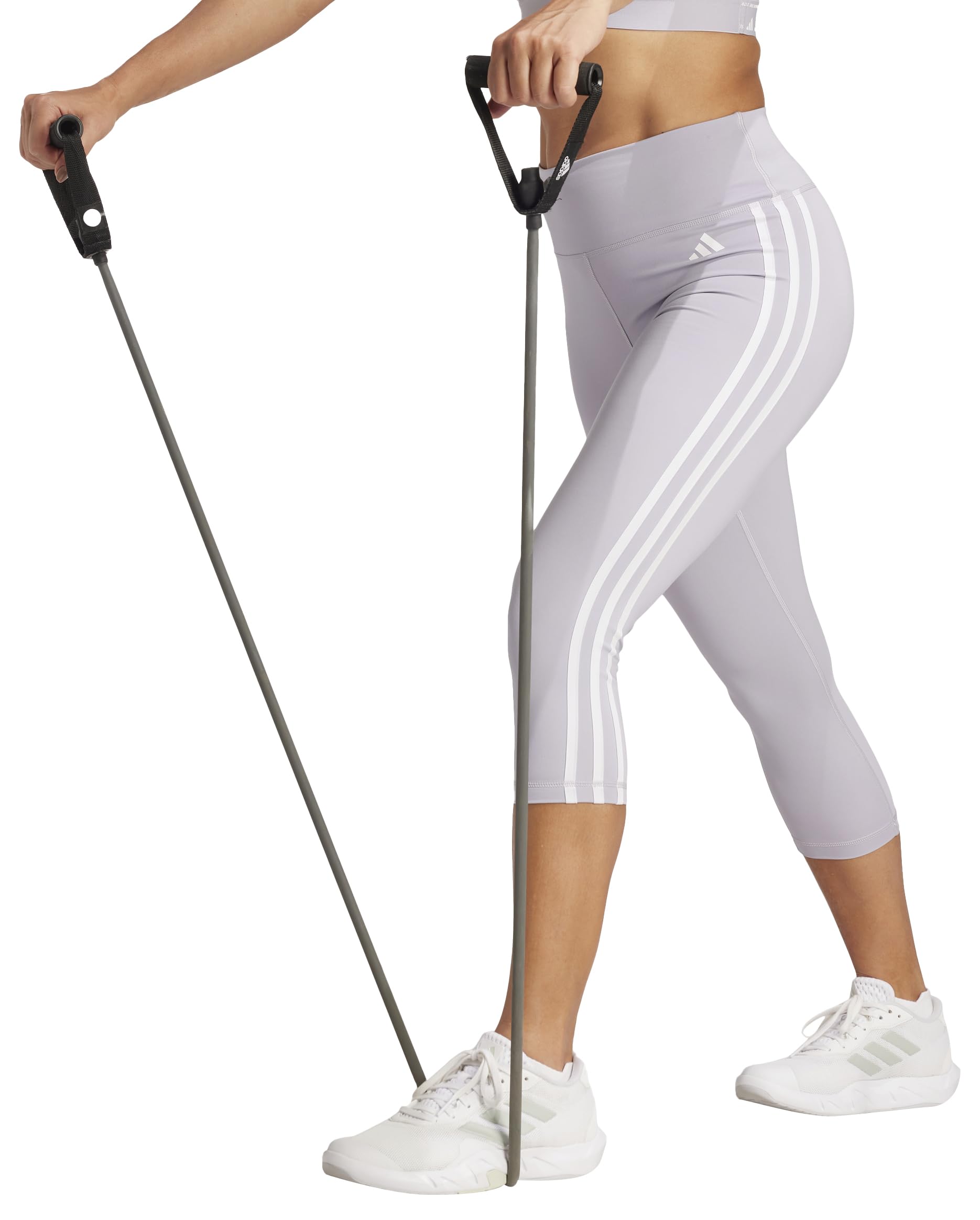 Adidas Damen Strumpfhose Train Essentials 3-Stripes High-Waisted 3/4 Leggings