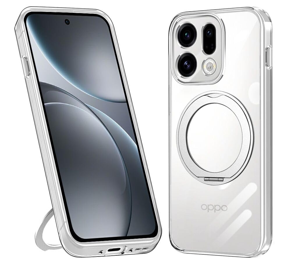 tuulaasii For OPPO Find X9 用 ケース クリア オッポ ファインド X9 カバー リング付き TPU