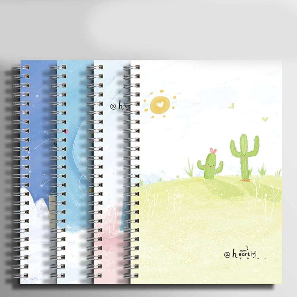 Amazon | QQZSG ノート a5メモ帳 ノートブック 厚手 A5 4冊入り