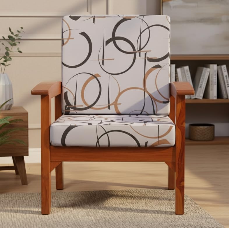 BRICK HOME Classique Stretchable/Spandex Printed Sofa Slip Cover, Pack of 10 (Suitable for 5 Seater Sofa)