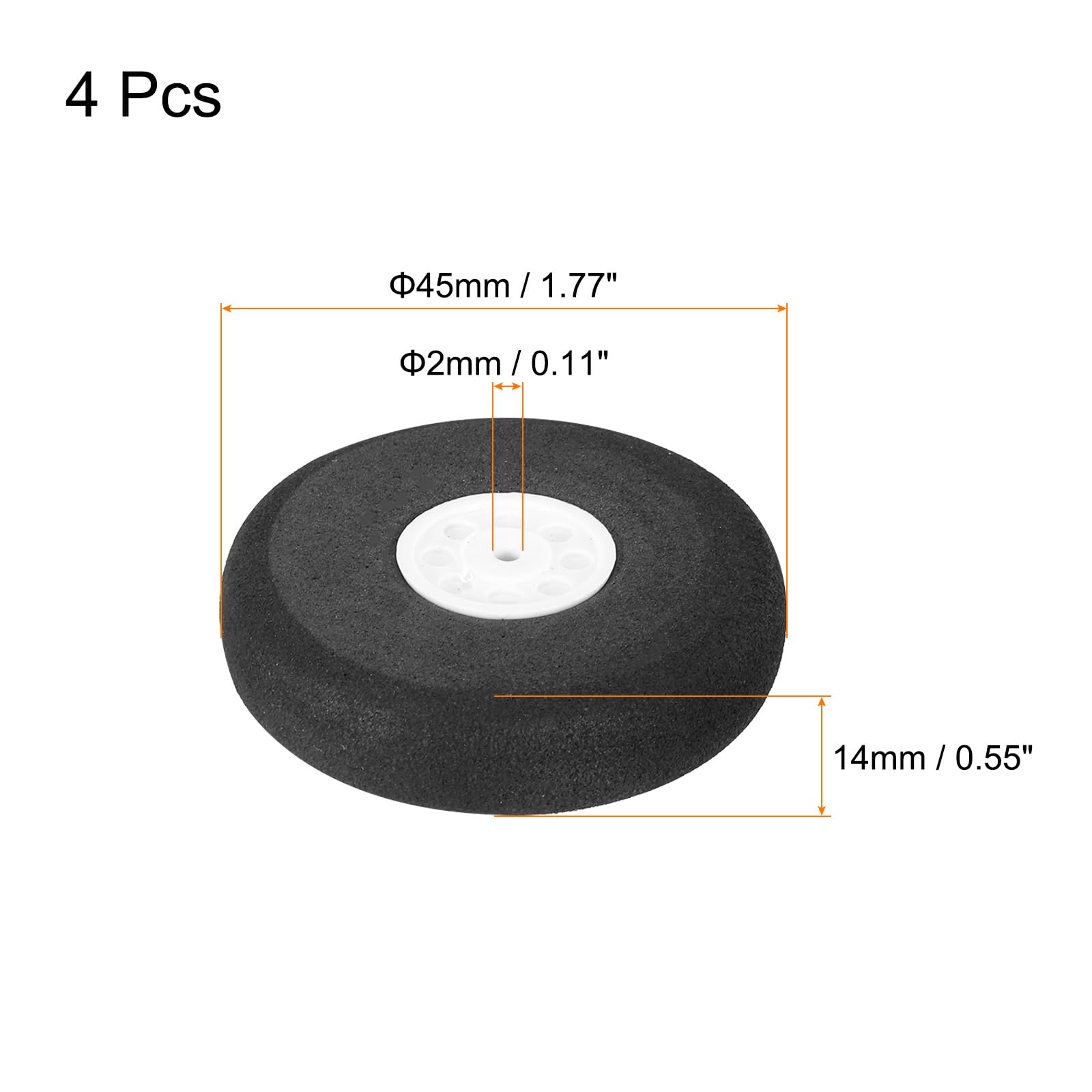 MECCANIXITY RC Airplane Wheels 1.77