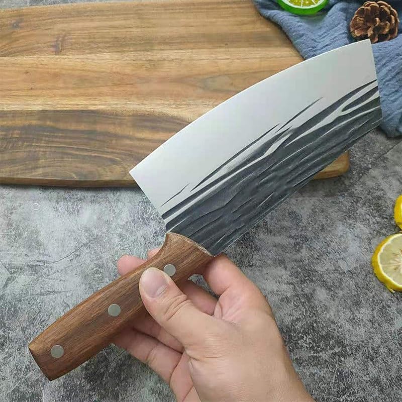 Meat Cleaver,Cleaver Knife, Serbian Chef Knife Forged Kitchen Knife Cutlery Butcher Slicing Meat Cleavers Gyuto Knives Cutting Pork Cutlery Knife Tools
