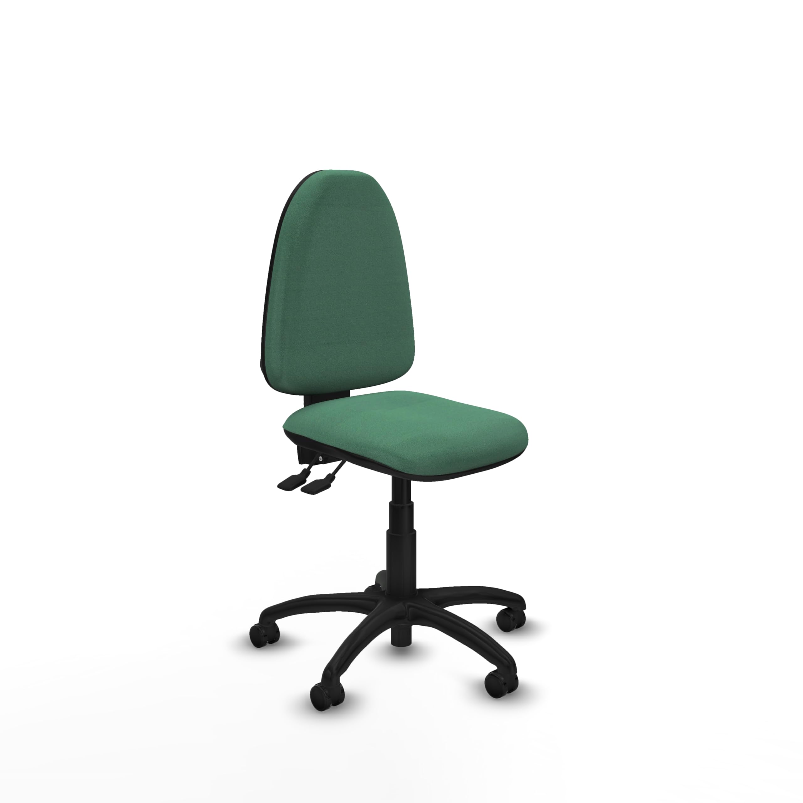 Piqueras y Crespo - Silla para Costureras Aýna sin Brazos. Equipado con Asincro y Espuma de Corte. con Ruedas Autofrenantes. Verde Esmeralda