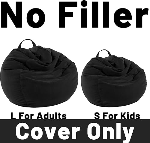 Miniatura 10 de LPMOERA Funda para puf de almacenamiento de animales de peluche (sin relleno) para niños y adultos. Mascotas perezosas para perros y gatos. Puf de